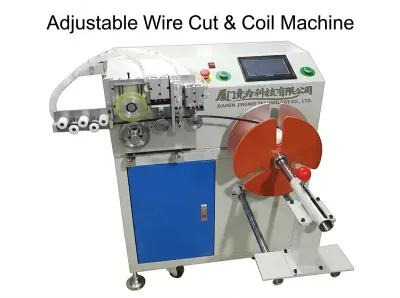 Adjustable Wire Cut & Coil Machine 50-300mm Range WPM-110CL - Auto Cable Coiling Tying Machine