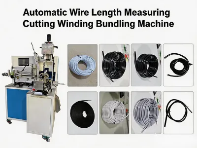 Automatic Wire Length Measuring Cutting Winding Bundling Machine JW-F01 - Auto Cable Coiling Tying Machine