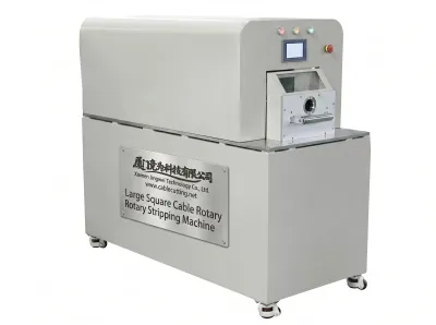 Large Square Cable Rotary Stripping Machine for 15-44mm Wires WPM-5010 - Semi-Auto Wire Brush Machine