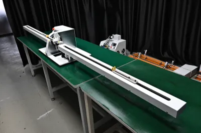 Touch Screen Tape Winding Machine with Double-Side Wire Drawing JW-303KL-1m Thumb