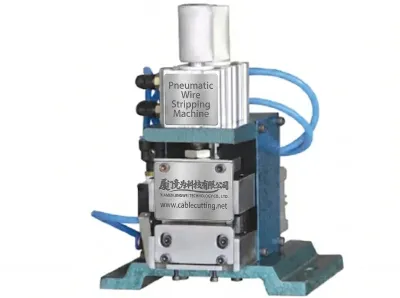 Pneumatic Vertical Wire Stripping Machine WPM-3F - Semi-Auto Wire Brush Machine