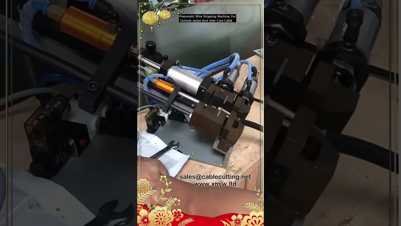 Pneumatic Wire Stripping Machine for Outer Jacket and Inner Core Cable