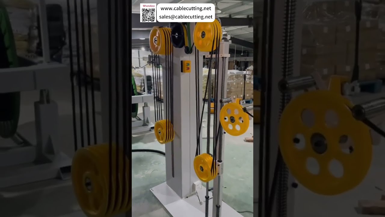 150 Sqmm Wire Stripping Cutting Machine Paired With 1000KG Variable Speed Cable Pay Off Unit - Shorts