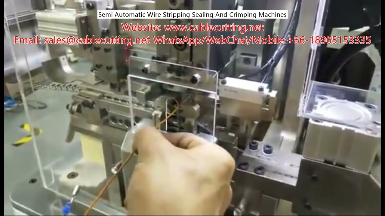 Semi-Automatic Wire Stripping, Sealing, and Crimping Machine