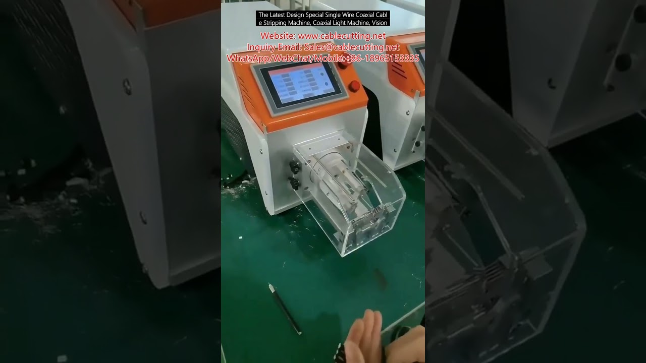 Latest Design Special Single Wire Coaxial Cable Stripping Machine with Vision System