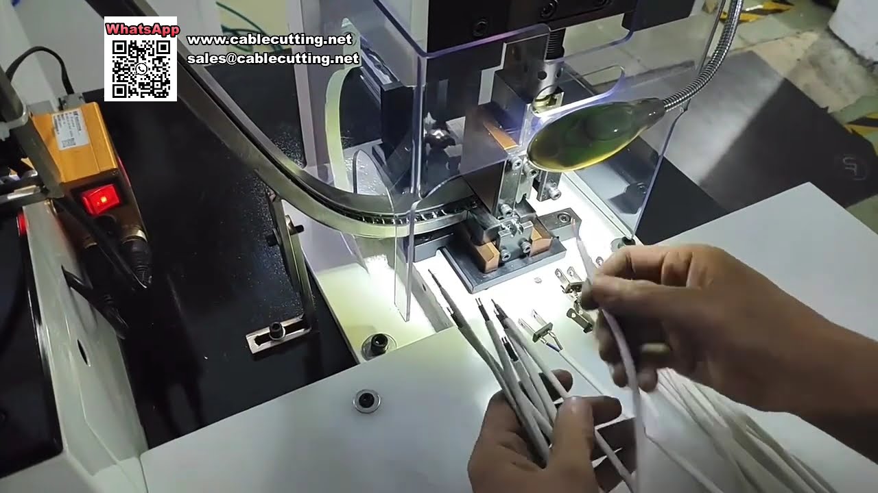 Automatic 2 Pin Terminal Crimping Machine with Vibratory Bowl Feeding System Unit