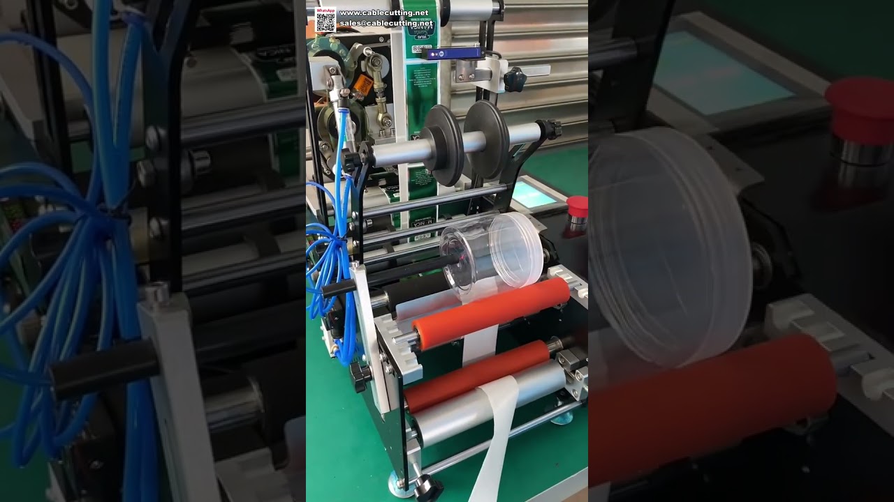 Tabletop Round Bottle Labeling Machine with Date Coder Semi Auto Sticker Applicator System