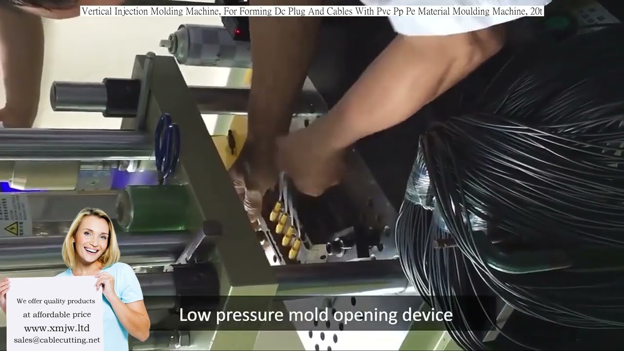Vertical Injection Molding Machine for DC Plug and Cable PVC PP PE Moulding