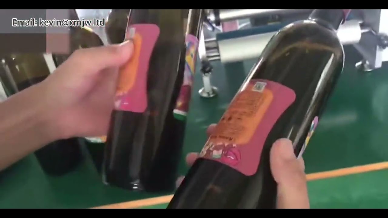 Semi-Automatic Round Bottle Labeling Machine for Wine & Cosmetic Bottles