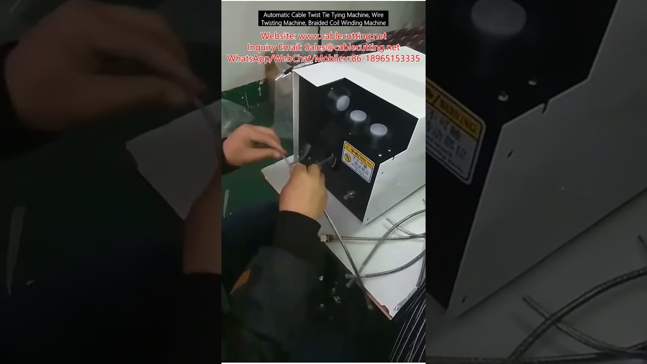Automatic Cable Twist Tie Tying Machine | Wire Twisting & Braided Coil Winding Machine