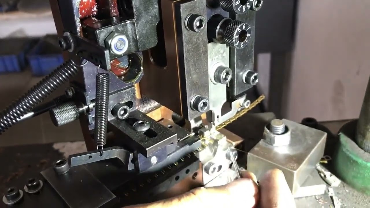 Gold Pin Mold Crimping Machine for Communication Terminals | Real Shot Video