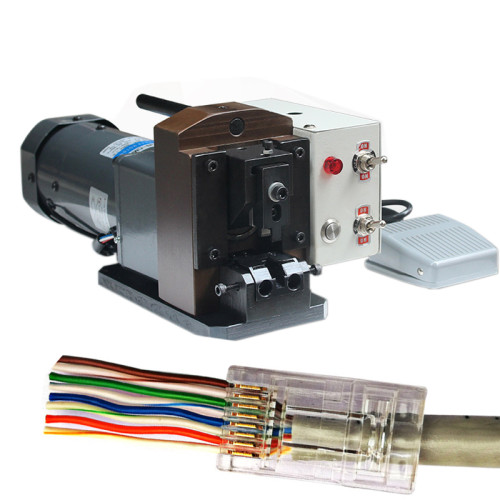 8P8C Auto RJ45 Crimping Machine for Network Cables, RJ11 & Cat6